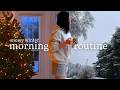 Cozy Winter Morning Routine ️ Snow Coffee ️