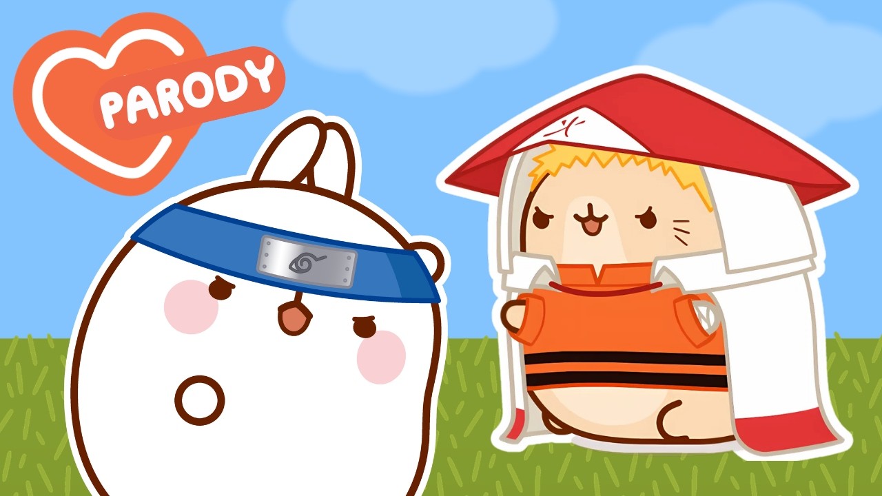 Ninja Molang! 🍥⚡ The Cutest Naruto Parody Ever