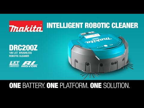 Dulkių siurblys - robotas Makita DRC200Z 2x18V Li-Ion, be akumuliatorių ir kroviklio! video