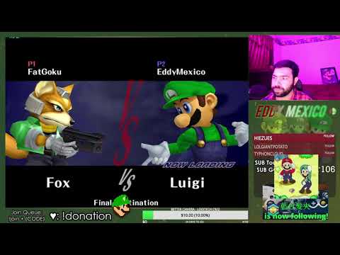 FLFN - FatGoku (Fox) vs Eddy Mexico (Luigi) - Top 64 West LR4