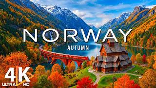 Autumn In Norway 4K 🍂 Majestic Fjords, Golden Mountains & Serene Coastal Villages