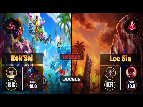 Haru REK'SAI (Jungle) [Hail of Blades] VS LEE SIN - Grandmaster KR Patch 10.3