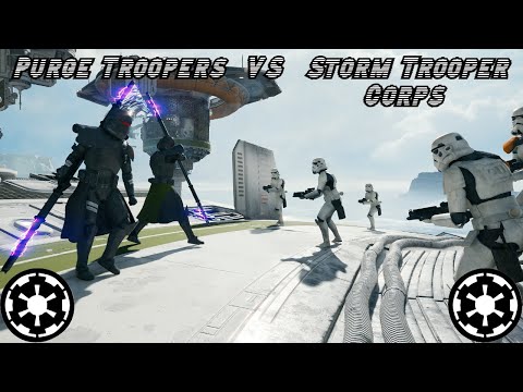 Purge Troopers VS Storm Trooper Corps - Star Wars Jedi Survivor NPC Battle Arena
