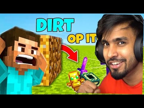 UNBELIEVABLE: GET OP ITEMS FROM DIRT in Mine Craft!