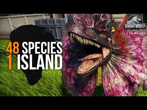 48 SPECIES - 1 ISLAND! THE ULTIMATE PARK | Part 8 (Jurassic World: Evolution All Species Park)