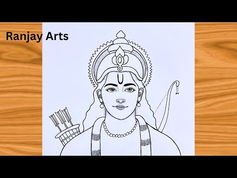 Ram Ji Drawing Easy | How to draw Lord Rama | Ram drawing for beginners | Chitra