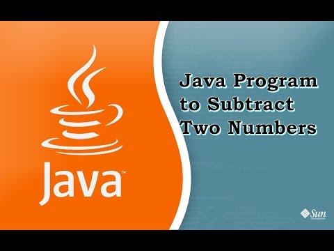 Subtraction Program In Java