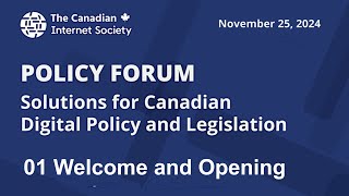 TCIS Policy Forum - 01 Welcome and Opening