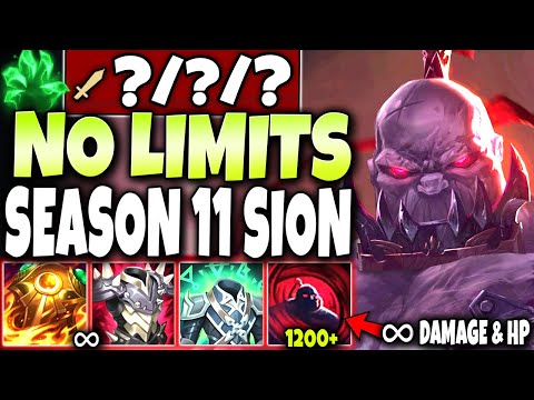 Meet the NO LIMITS Season 11 Sion Build ♾️ DMG AND SUSTAIN ♾️ LoL Best Top Lane Sion s11 Gameplay