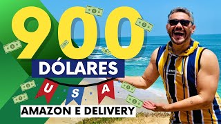 900 DÓLARES TRABALHANDO NO AMAZON, DELIVERY E UBER - EUA