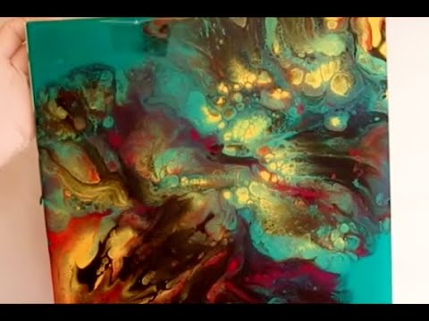 (267) Acrylic Pouring NZ 🎨 Playday in my Art Room - Dutch Pour (no dialogue) 💚💛🧡