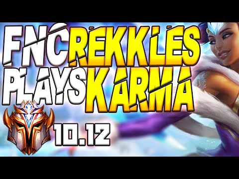 Fnatic Rekkles Plays Karma ADC Bottom Lane - 10.12