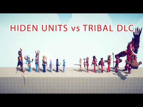 HIDDEN UNITS Team vs TRIBAL DLC Team - Totally Accurate Battle Simulator TABS