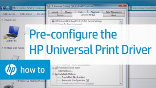 Pre-configuring the HP Universal Print Driver using the HP Driver Configuration Utility Video | HP