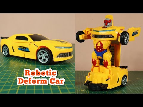 Robotic Deformation Car: Unboxing amazing toys car/ robot, music, light: funny car