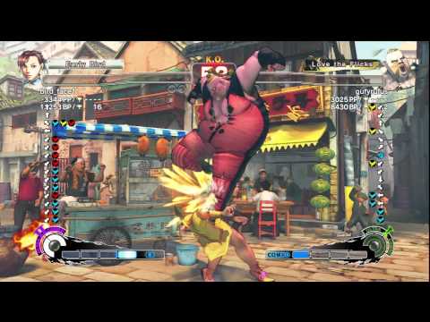 SSF4 AE: bird_face1 (Chun-Li) vs gufyrufus (Rufus)