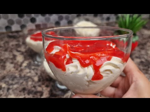 Creamy and smooth strawberry ice cream - only 5 ingredients 🥣Cooking by Ligia