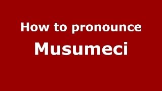 How to pronounce Musumeci