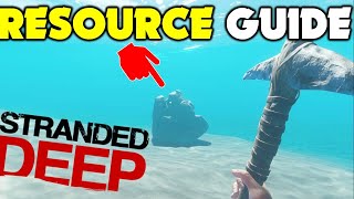 STRANDED DEEP Ultimate Resource Guide - Mining Clay /Rocks - Potatoes = FUEL And Plants TIPS