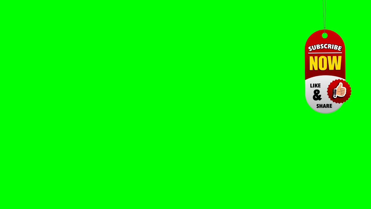 Channel Subscription Corner Tag Green Screen ||  Free No Copyright | NVS Record