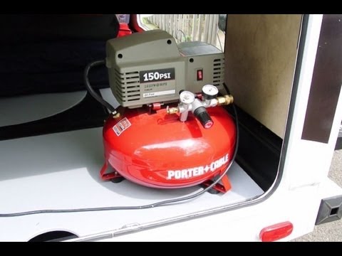 Installing a Porter-Cable air compressor in my RV.