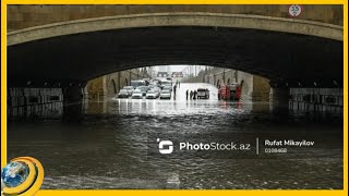 Բաքուն՝ ջրի տակ. 3 մետրանոց ալիքները լցվել են քաղաք, սկսվել է տարհանում