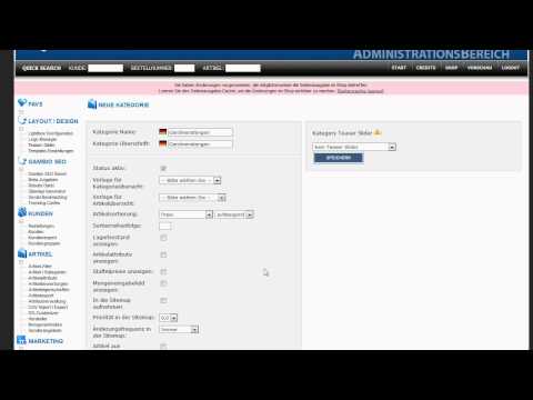 Gambio - Neue Kategorie anlegen