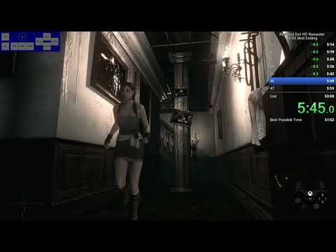 (WR) Resident Evil HD Jill Real Survival Best Ending Speedrun 53:22