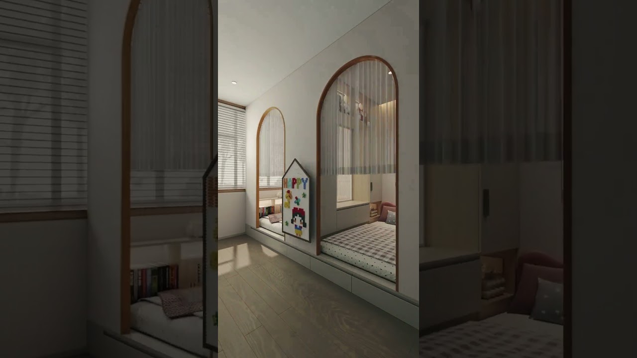 Two Beds in One Small Room with Smart Wardrobe & Pull-Out Storage 🛏️📚✨