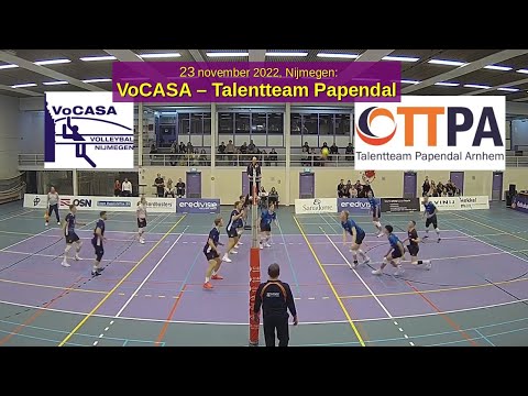 2022-11-23 VoCASA H1 - Talentteam Papendal (samenvatting, 9 min)  Eredivisie Heren Volleybal