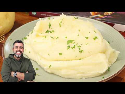 PURÊ DE BATATA COM QUEIJO PERFEITO - SUPER CREMOSO - FÁCIL E DELICIOSO - Receitas de Pai
