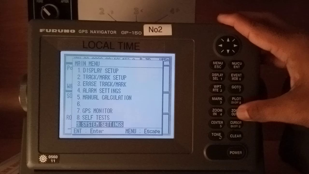 FURUNO GPS - GP 150 CHECKING VARIATION