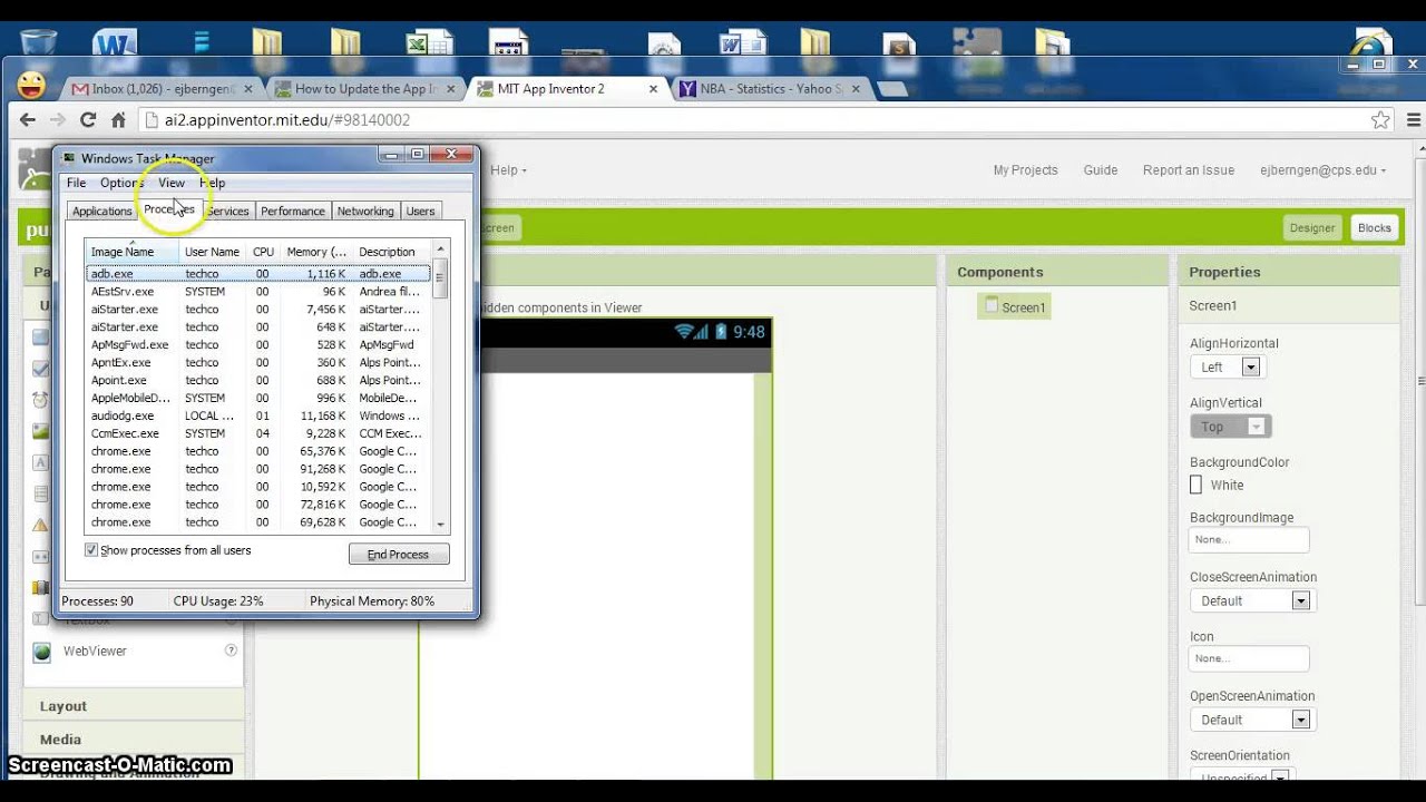 App Inventor - Emulator Issues - SOLUTION