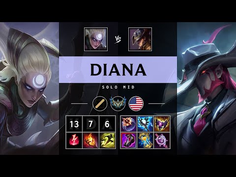 Diana Mid vs Twisted Fate - NA Challenger Patch 25.10