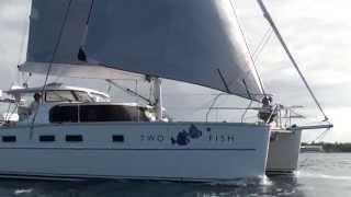 preview picture of video 'Sailing the Antares Catamaran with Genoa'