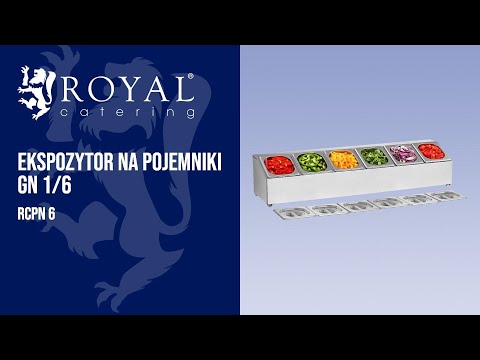 Video - Ekspozytor na pojemniki GN 1/6 - 6 pojemników GN