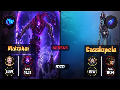 Jankos MALZAHAR (Mid) [Summon Aery] VS CASSIOPEIA - Challenger EUW Patch 10.24