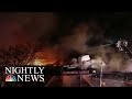 Video Captures Terrifying Explosion During Five-Alarm Fire | NBC Nightly News