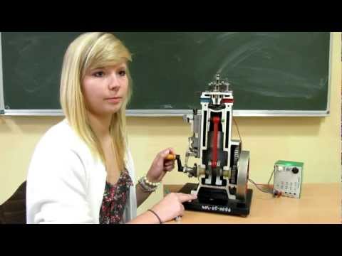 Silnik spalinowy Diesla - Działajacy model w przekroju