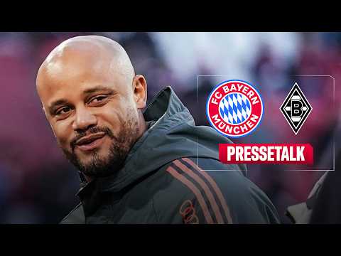 LIVE 🔴 Pressetalk vor FC Bayern - Borussia M'gladbach mit Vincent Kompany | 25. Spieltag Bundesliga
