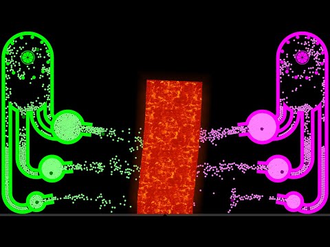 Particle Battle in Algodoo