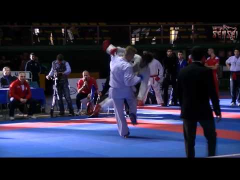 Nerio Neri vs Marco Sarnataro - Final 90 kg - Campionati Italiani Kumite Junior Ostia 2012
