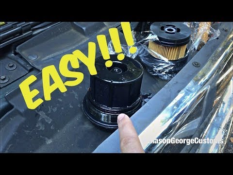 Quick Ford 7.3 Wix Diesel Fuel Filter Change How To