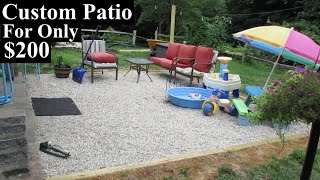 Custom DIY Pea Gravel Patio For UNDER $200 - Part 1