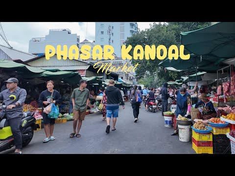 【KH】Phsar Kandal market walking tour - Phnom Penh Virtual Walking Tour | 2023