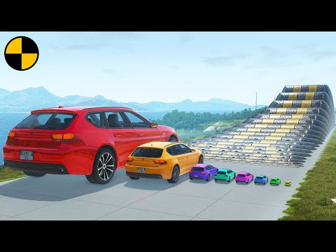Big & Small Cars vs Speed Bumps 😱 BeamNG.Drive