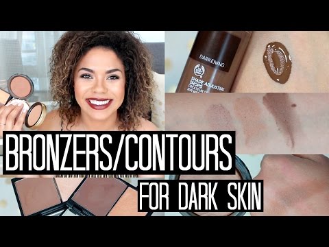 Bronzers and Contours for Tan or Dark Skin! | samantha jane Video