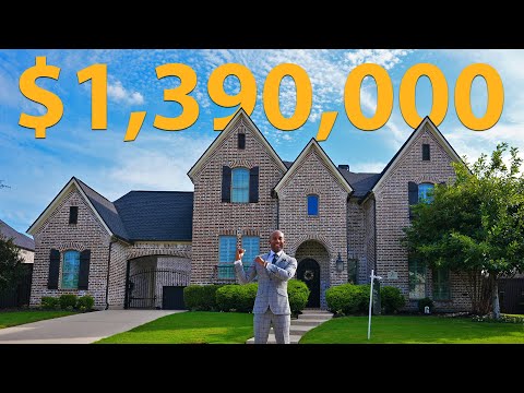 INSIDE A BEAUTIFUL $1,390,000 ALLEN, TX HOME FOR SALE WITH RESORT POOL AND HALF COURT BASKETBALL.