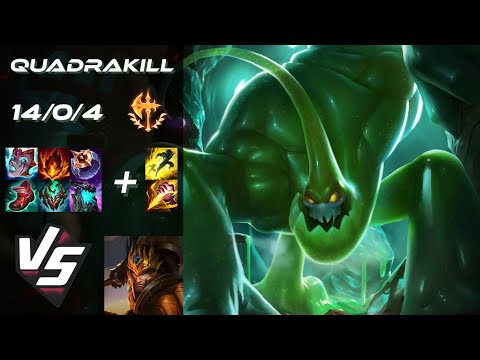 JUNGLE Zac vs Jarvan IV [QUADRAKILL] - NA Challenger Patch 14.17