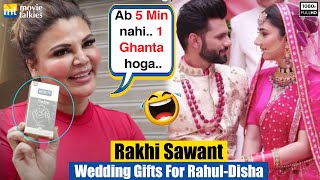 Scientist Rakhi Sawant wants to gift 'Anti-Divorce DELAY SPRAY' to Rahul-Disha on their wedding 😜😂